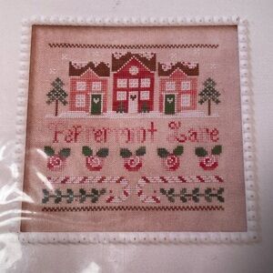 “Peppermint lane” cross stitch‎  instructions. New unopened Xmas 6 x 6 G1